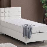Cesur 90x190 cm Beyaz Almada Baza Başlık ve Letto Yatak Seti