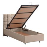 Cesur 90x190 cm Krem Almada Baza ve Başlık Seti