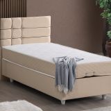 Cesur 90x200 cm Bej Almada Baza Başlık ve Letto Yatak Seti