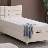Cesur 90x200 cm Krem Almada Baza Başlık ve Letto Yatak Seti