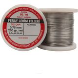 Ceta Feray 0.75 mm / 200 Gram Feray Lehim Teli 60 Kalay 40 Kurşun 60/40 - 5 Kanal Pastalı Flux Lı Lehim - 1 Adet