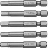 Ceta Form CB/1950 Çelik Bits Alyan Uç Seti 5mm x 50MM 12'li Paket - Gri