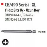 Ceta Form CB/903 1/4 inç PH 3x90 mm 12'li Yıldız Bits Uç