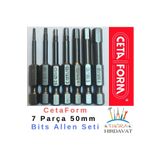 Ceta Form Cetaform 7 Adet x 5cm Takım Manyetik Bits Allen Alyan Matkap Ucu