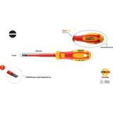 Ceta Form Slimline 4 x 100 mm 1000 Volt Vde Izoleli Düz Tornavida G01S-040-100