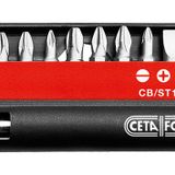 Cetaform CB/ST111 11 Parça Düz Yıldız Pozidriv Bits Uç Takımı