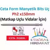 Cetaform PH2 x 150 mm Mıknatıslı Manyetik Bits Matkap Ucu