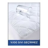 CETEKS KUMAŞ Kapitone Sıvı Geçirmez Alez 160x200 Çift Kişilik Fitted Lastikli Yatak Koruyucu Terletmeyen
