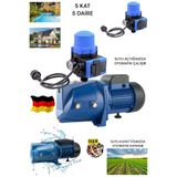 CETHERR GERMAN Otomatik Sistem Su Motoru Hidroforu 1.5 Hp 5 Kat 5 Daire 8 Metre Emiş 55 Mt Dit Atar