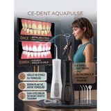 Çetin Kardeşler Ce-Dent Aquapulse Şarjlı, Kablosuz ve Taşınabilir Ağız Temizleme Duşu- Protez Temizleme- Diş Arası Temizleyici- 300 ml Su Haznesi - 4 Mod - Ipx7 Su Geçirmezlik - Type-C - Siyah - Beyaz