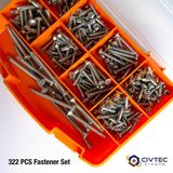 Çetin Kraft 322 Parça 13 Çeşit Matkap Uçlu Vida Seti - Civtec Takım Çantası - 105