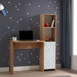 Çetin Ranza Mars Dolaplı Çalışma Masası Membran Kapaklı Tamamı Mdf - Ahşap - Beyaz - MDF 80x50