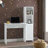 Çetin Ranza Panjur Dolaplı Çalışma Masası Membran Kapaklı Tamamı Mdf - Beyaz - MDF 80x50