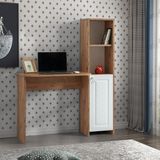 Çetin Ranza Zümrüt Dolaplı Çalışma Masası Membran Kapaklı Tamamı Mdf - Ahşap - Beyaz - MDF 80x50