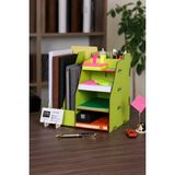 Çetin Shop Evrak Rafı Ahşap Organizer Masa Üstü Düzenleyici Yeşil