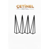 ÇETİNEL METAL Firkete Metal Orta Sehpa Ayağı Masa Ayağı 4 Adet (42 CM)