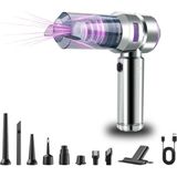 Çetiner Group® 9 Farklı Uçlu Kablosuz Şarjlı Araç Içi Süpürge – Wireless Destekli, Güçlü Emiş, Taşınabilir Pratik Araç Temizleyici