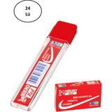 Çetiner Group Mikro 60 mm Renkli Min Kırmızı 0 7 mm Kalem Ucu 24'lü