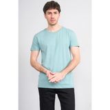 Çetinkaya Mentality 2772 Bisiklet Yaka Slimfit Basic T-Shirt Açık Petrol - 2XL
