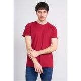 Çetinkaya Mentality 2772 Bisiklet Yaka Slimfit Basic T-Shirt Bordo - XS