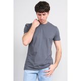 Çetinkaya Mentality 2772 Bisiklet Yaka Slimfit Basic T-Shirt Düz Koyu Gri