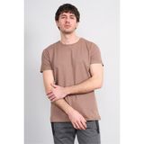Çetinkaya Mentality 2772 Bisiklet Yaka Slimfit Basic T-Shirt Kakao - Kahverengi - XS
