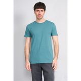 Çetinkaya Mentality 2772 Bisiklet Yaka Slimfit Basic T-Shirt Petrol