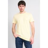 Çetinkaya Mentality 2772 Bisiklet Yaka Slimfit Basic T-Shirt Uçuk Sarı - XS