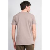 Çetinkaya Mentality 2772 V Yaka Slimfit Basic T-Shirt Koyu Vizon - XS