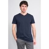 Çetinkaya Mentality 2772 V Yaka Slimfit Basic T-Shirt Lacivert - XL