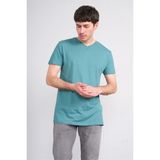 Çetinkaya Mentality 2772 V Yaka Slimfit Basic T-Shirt Petrol - XL