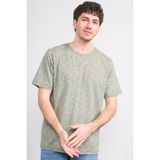 Çetinkaya Mentality 3446 Bisiklet Yaka Flamlı Sıngle Jersey Regular T-Shirt Haki