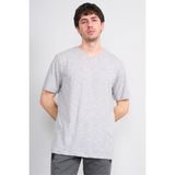 Çetinkaya Mentality 3447 V Yaka Flamlı Sıngle Jersey Regular T-Shirt Gri