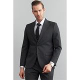 Çetinkaya Mentality 38 Yunter Loco Slim Fit Yelek Takım Elbise Füme