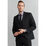 Çetinkaya Mentality 38 Yunter Loco Slim Fit Yelek Takım Elbise Siyah - 56