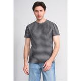 Çetinkaya Mentality 4540 Bisiklet Yaka Regular Çizgili T-Shirt Antrasit