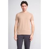 Çetinkaya Mentality 4544 Bisiklet Yaka Regular Modelli T-Shirt Bej