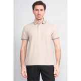 Çetinkaya Mentality 4559 Polo Yaka Regular Modelli T-Shirt Taş