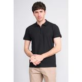 Çetinkaya Mentality 4610 Fermuarlı Polo Yaka Regular Modelli T-Shirt Siyah - XL