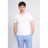 Çetinkaya Mentality 4612 Fermuarlı Polo Yaka Regular Modelli T-Shirt Beyaz - 2XL
