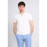 Çetinkaya Mentality 4612 Fermuarlı Polo Yaka Regular Modelli T-Shirt Beyaz - XL