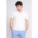 Çetinkaya Mentality 4612 Fermuarlı Polo Yaka Regular Modelli T-Shirt Beyaz