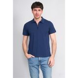 Çetinkaya Mentality 4612 Fermuarlı Polo Yaka Regular Modelli T-Shirt Indigo - İndigo - XL