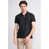 Çetinkaya Mentality 4613 Fermuarlı Polo Yaka Regular Modelli T-Shirt Siyah