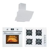Çetintaş Airfrey W5234 E - W 848 Cat - Dw 55231 Beyaz Cam Ankastre Set