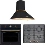 Çetintaş Evii RS 4615 - RS 1237 - WL 848 Eat Siyah 3'lü Ankastre Set