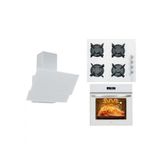 Çetintaş Premium Full Dokunmatik Beyaz Cam Ankastre Set 14