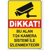 Çetintaşlar Reklam Bu Alan 7/24 Kamera Sistemi ile Izlenmektedir Levha Pvc (Dekota) Alüminyum Kompozit. - 35x50cm