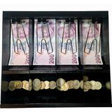 Çetka Komple Metal Kırılmaz Çekmece Ici Para Düzenleyici 4 Banknot 4 Bozuk Kırılmaz Para Bölmeli 31 x 27.5 x 6 cm