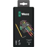 CetKing 05073599001 967/9 Tx Bo 1 Sb Çok Renkli L-Anahtar Seti, Sıyrılmaya Dayanıklı Torx Vidalar Için, Blacklaser, 9 Parça